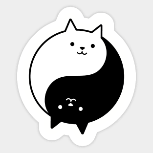 yin yang cats Sticker